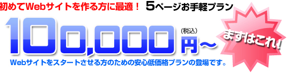 Web制作5ページお手軽プラン